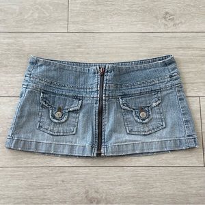Micro mini jean skirt